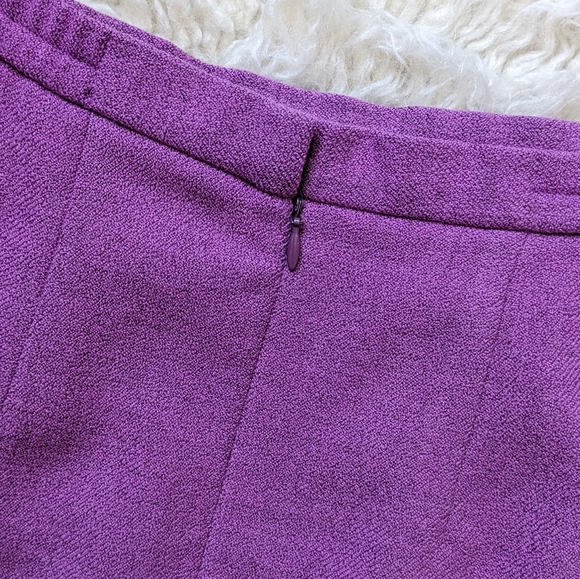 Don Caster Purple Wool Skirt Size 8 - Picture 4 of 7